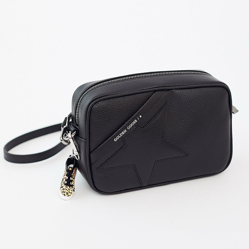 Golden Goose Black Leather Star Bag